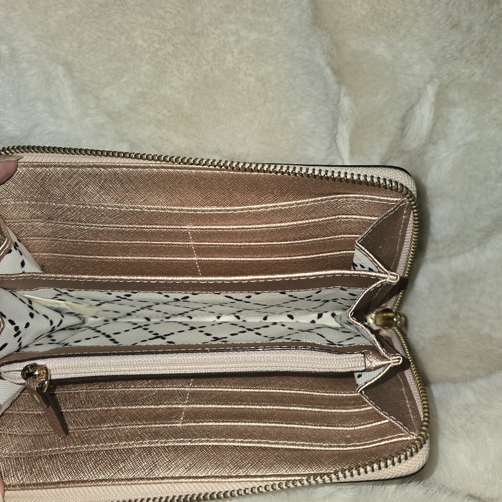 kate spade rose gold zip around wallet - Picture 5 of 12